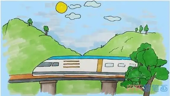 复兴号动车简笔画简单又漂亮