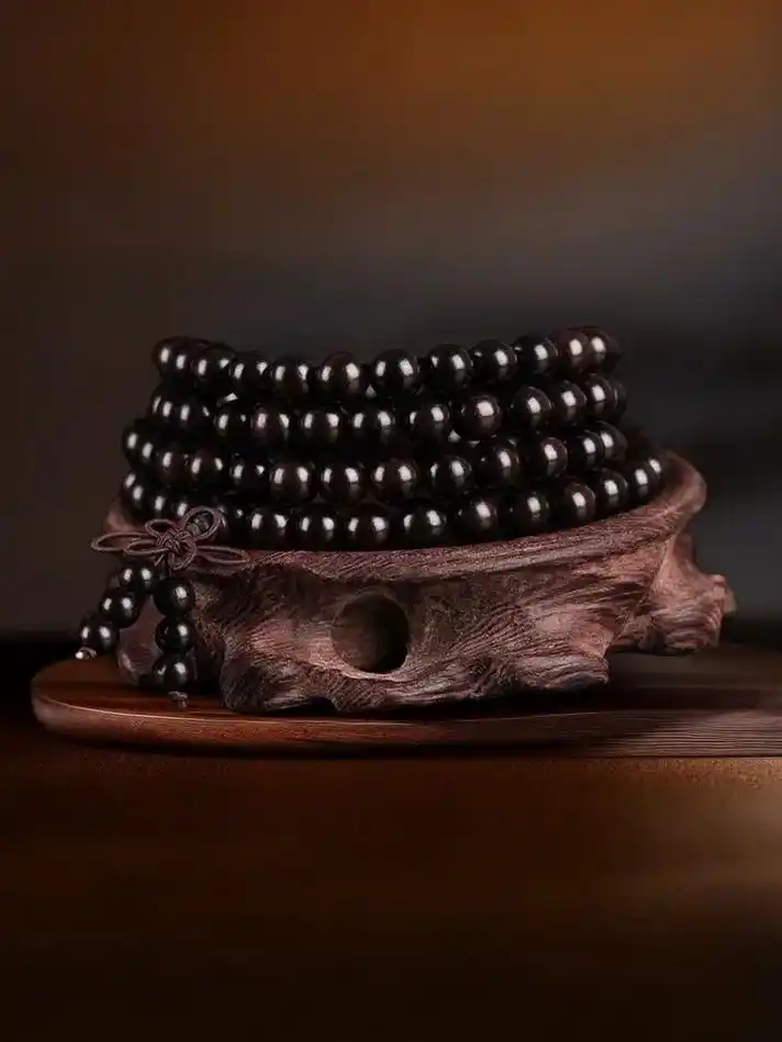 【黑檀木多圈手串,独特沉稳尽显上品气质】今天给大家推荐的是一 - 抖