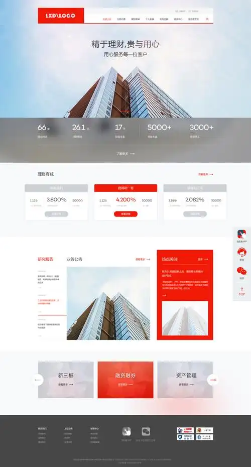 金融网站首页模版|网页|企业官网|lxd123 - 原创作品 - 站酷 (zcool)