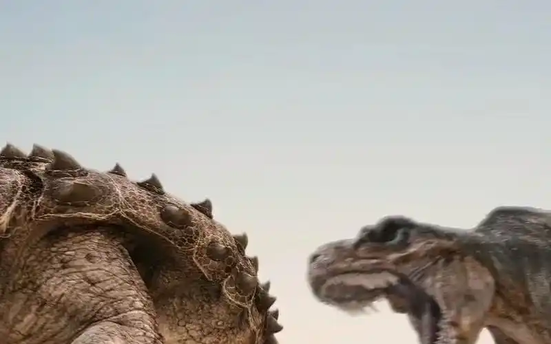 霸王龙吃甲龙但甲龙的锤子太厉害霸王龙龙惨败