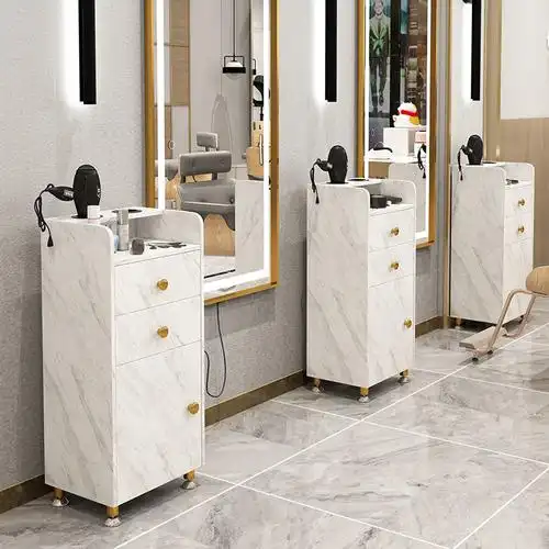 理发店工具柜发廊专用理发柜工具台美发店储物柜镜台小柜子工具车