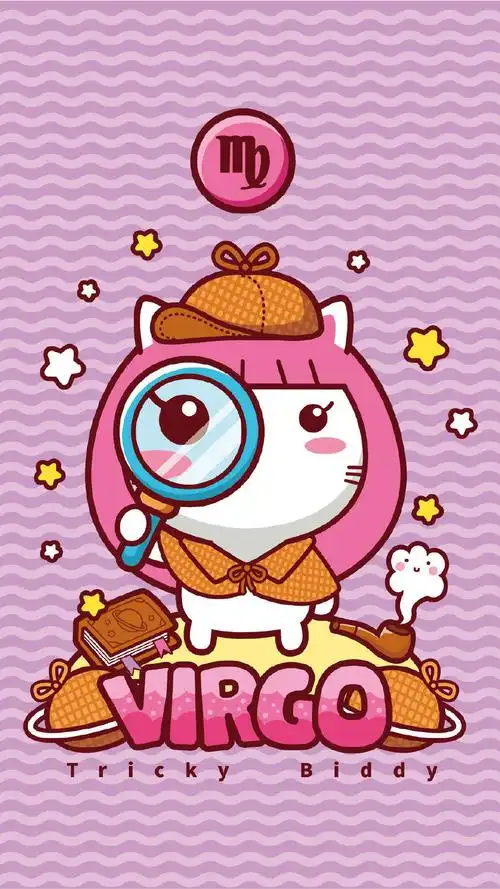 油爆叽丁十二星座卡通图片手机壁纸