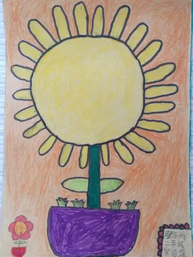 张庄小学二年级《太阳花》图画展