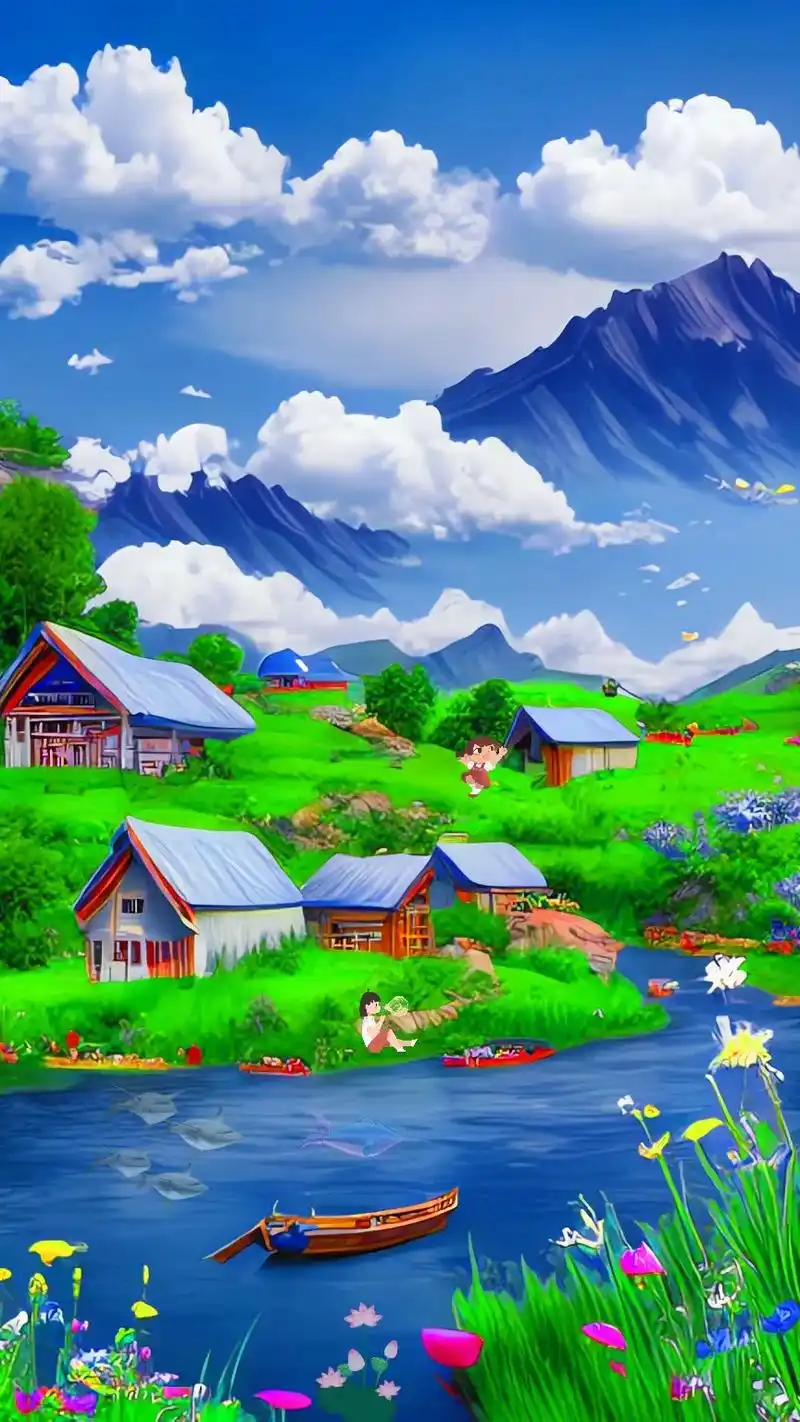 田园风光.#抖音图文来了 #中视频伙伴计划 ai绘画 - 抖音