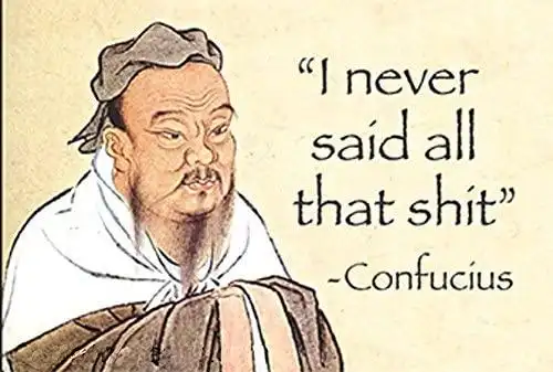 "i never said all that shit" - confucius. 趣味冰箱磁铁(ep)
