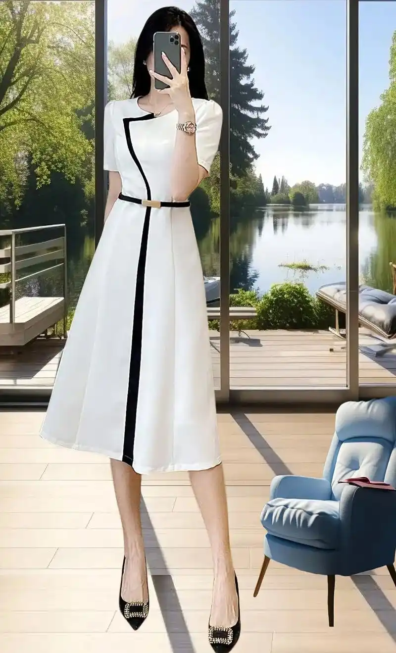 高贵上档次女装轻奢高档气质高级感连衣裙长