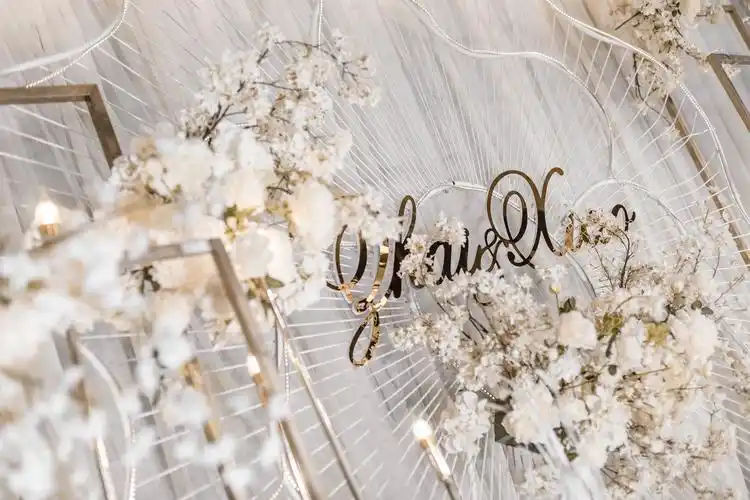 小预算香槟色白色婚礼大气浪漫-泉州花匠婚礼服务有限公司-wed114结婚