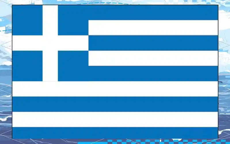 希腊国旗的设计独具匠心,其旗面由四道白条与五道蓝条相间排列而成