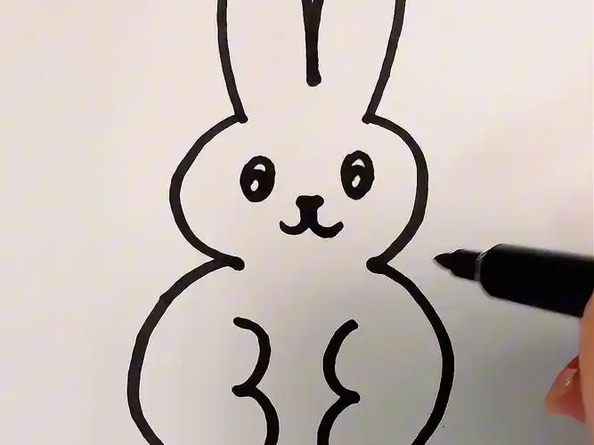 教你用数字3画小白兔!