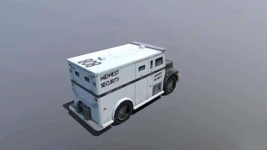 modern armored truck 3d model