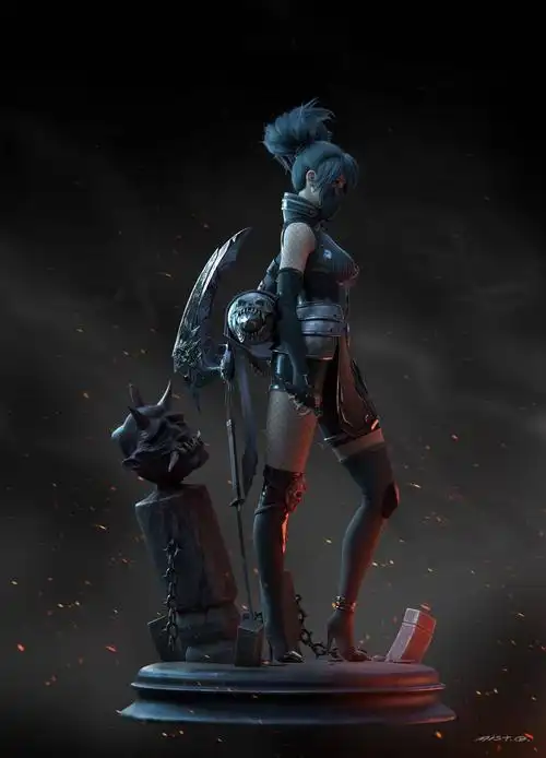 很棒的一组3d人物建模作品欣赏造型漂亮制作细节精美