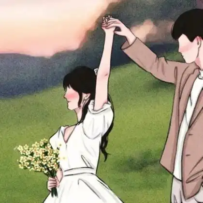 氛围感手绘情侣头像,高清无脸版简单干净的手绘情头图片_情侣动漫头像