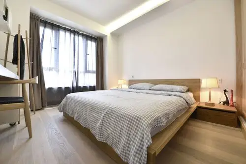 日式muji风二居装修卧室设计图