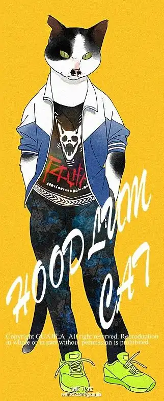 上次说如果有个长毛猫,就把毛全编成脏辫@magchan-良田 来个三原色的