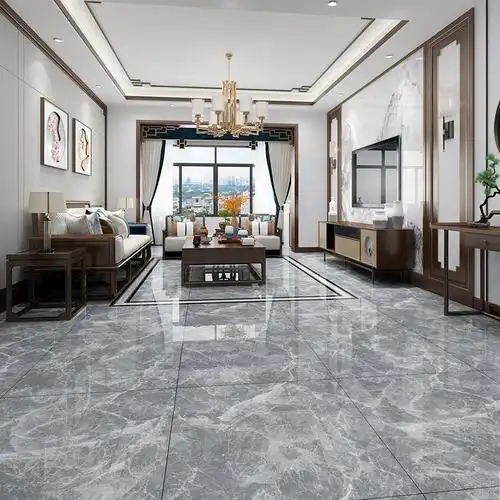 灰色连纹通体大理石地砖客厅800x800地板砖全抛釉墙砖金刚石瓷砖