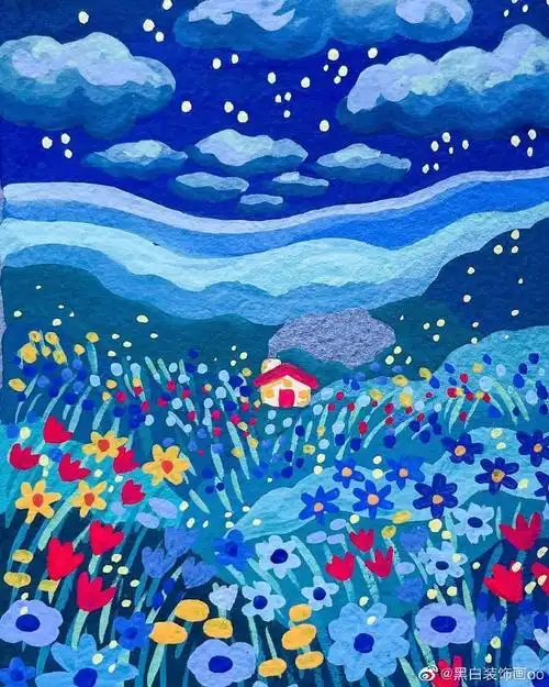 丙烯画##绘画素材##遇见艺术##儿童画教程