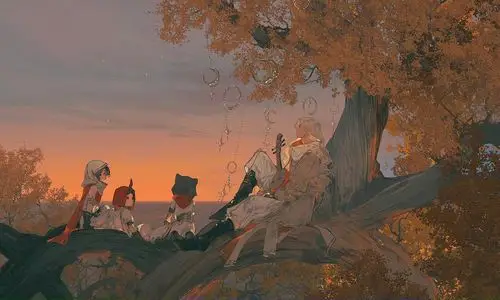 精美古风桌面壁纸,伊吹鸡腿子手绘