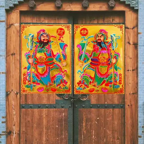 金箔防水门神2022新居大门门门贴秦叔宝尉迟门神