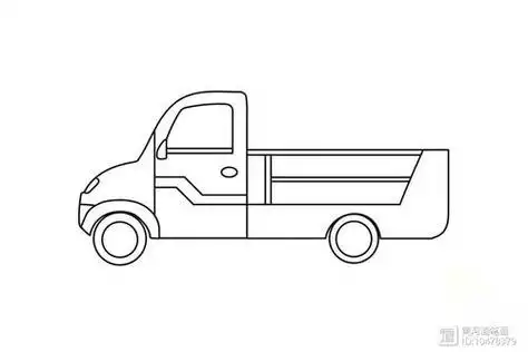 运输车倒了简笔画