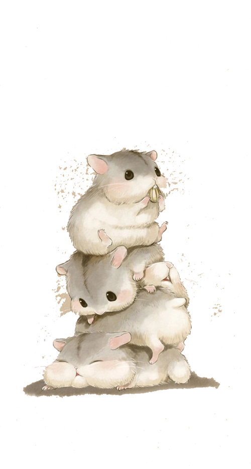可爱卡通仓鼠