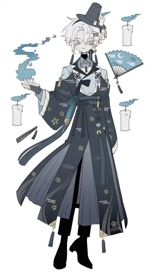 自带病娇属性的正太少年人物插画服装设计非常帅气