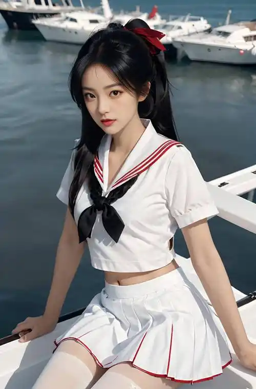 身穿白色jk水手服,美女小姐姐完美的身材和外貌让人心动不已_外表