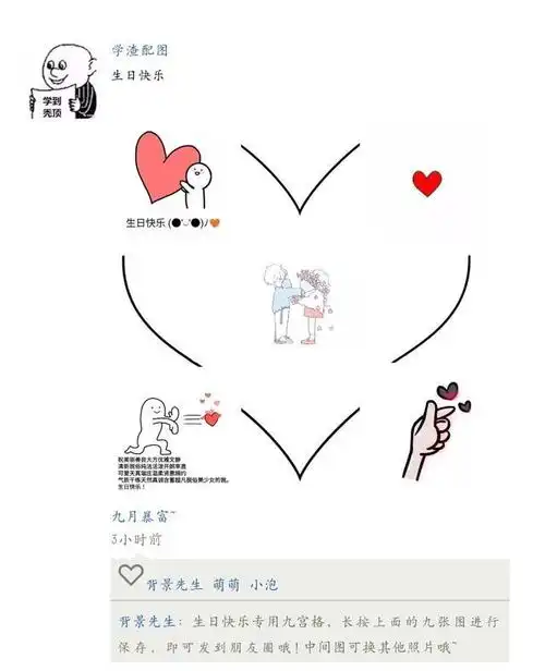 生日九宫格配图