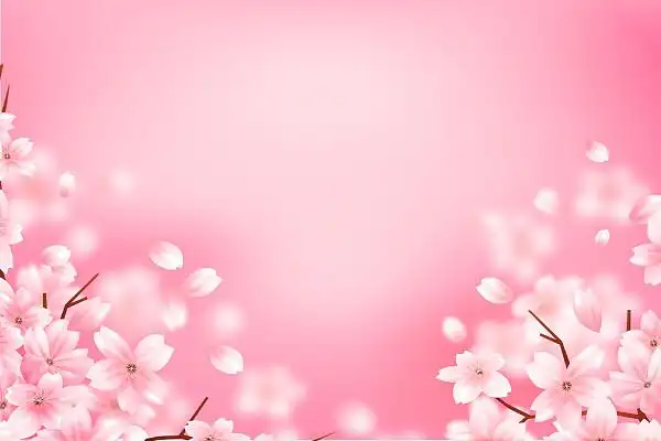 夏日背景唯美天空大海人物背影粉色云朵唯美夏天海边沙滩插画粉色梦幻