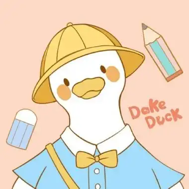 最近很火的卡通白色鸭子头像图片