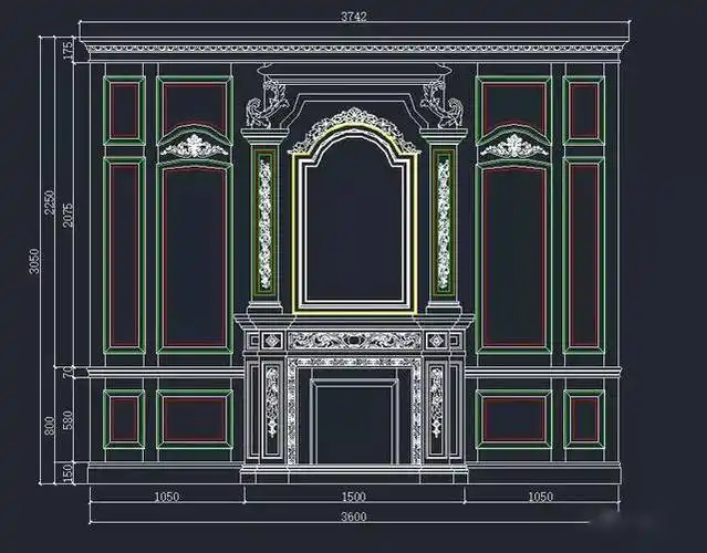 背景墙cad设计图(含拆单图)