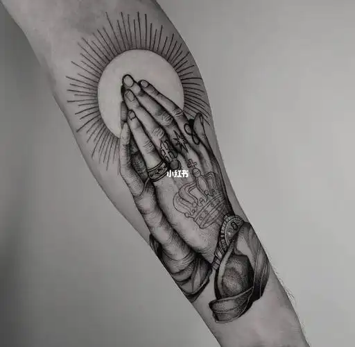 厦门纹身分享祈祷之手小臂内侧纹身