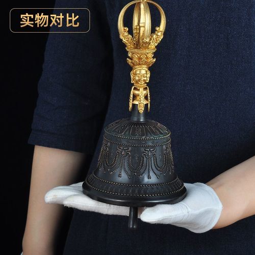 尼泊尔金刚杵全铜五股金刚铃杵手摇铜铃铛藏传佛教用品密宗法器