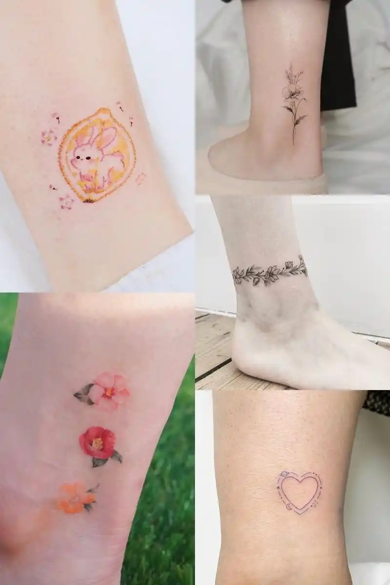 仙女必纹丨25款纹在脚踝超好看的小清新文身!
