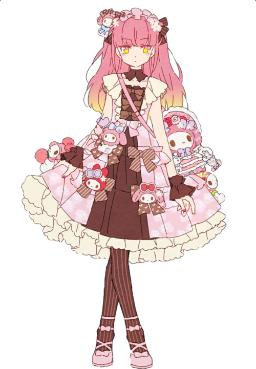 可爱少女 手帐免扣素材人物