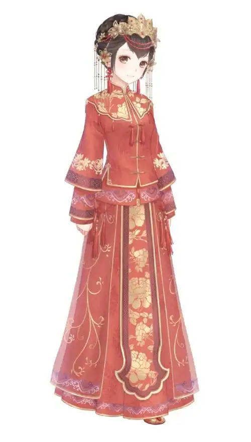 暖暖环游世界 动漫 人设 绝美中国风婚服之"红妆牡丹" 服装 造型