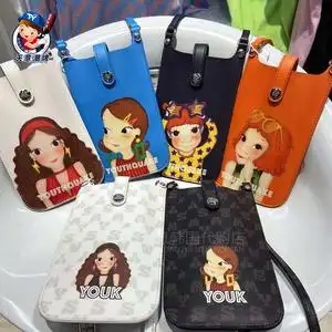 韩国直邮陆心媛2021新款手机包卡通女孩可爱洋气ins风单肩斜跨包