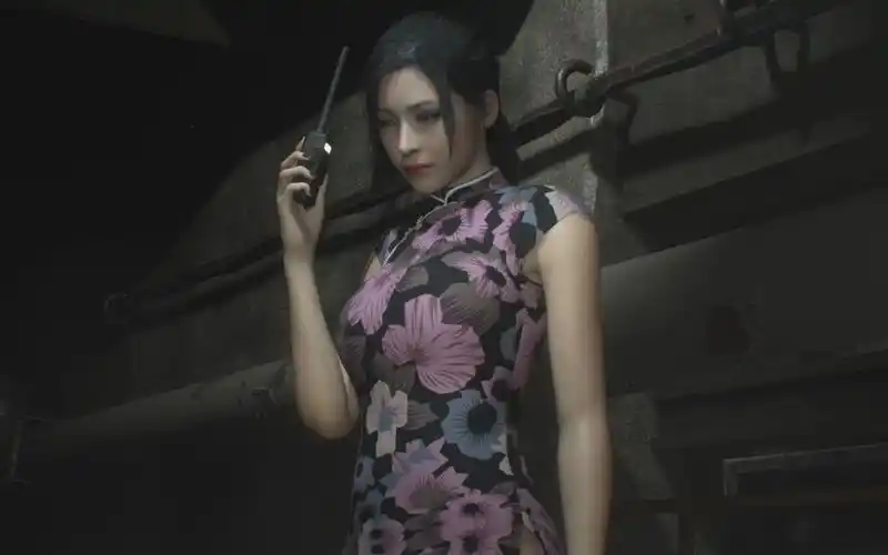 艾达花色旗袍服