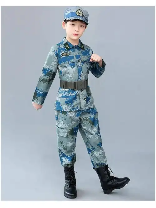 儿童迷彩服套装军训小孩小学生女童军装男童女孩特种兵春秋季服装