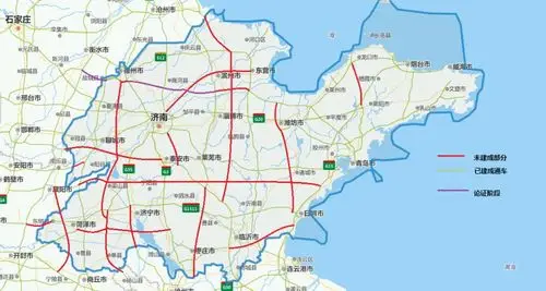 山东高速公路网:九纵五横一环七连