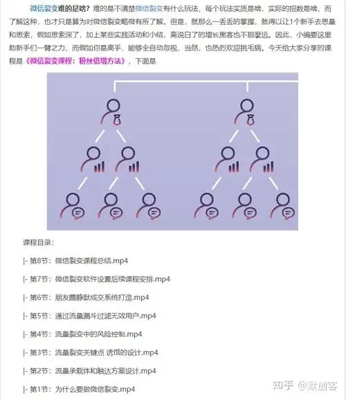 微信裂变课程粉丝倍增方法