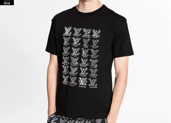 【包邮包税】 lv路易威登 21年春夏 男士 短袖t恤 lv cartoons 提花 t