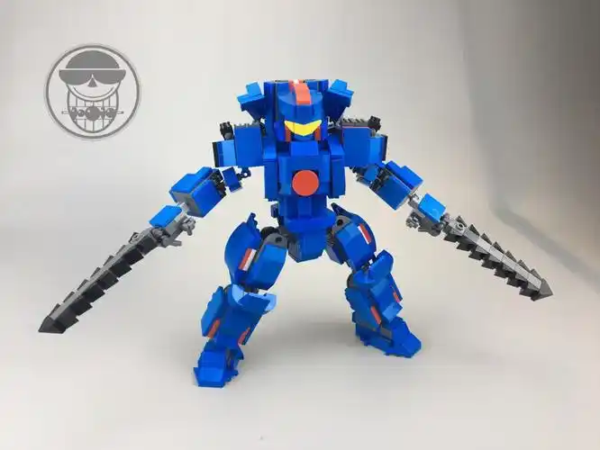 环太平洋危险流浪者机甲积木机甲拼装玩具套装 套装【赤红风暴 电锯