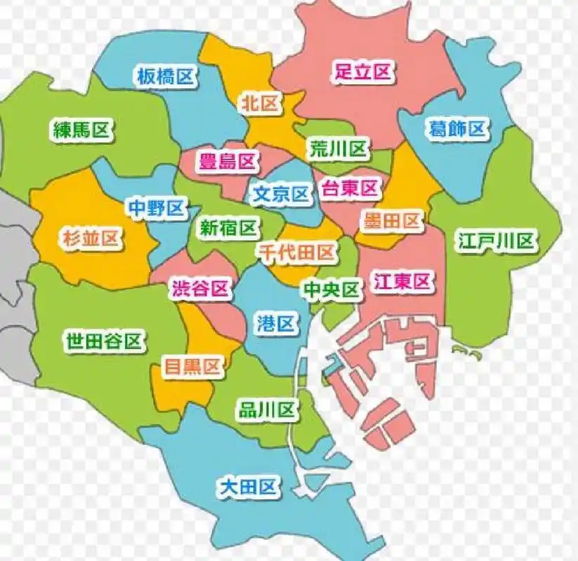 千叶县,埼玉県,神奈川県67形成一个日本最大的经济圈67东京都分23
