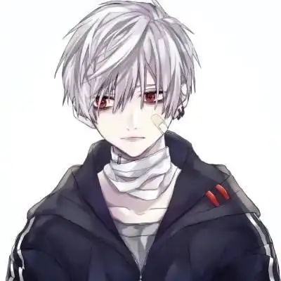 二次元头像男高冷帅气动漫男头帅气黑白男生头像qq头像男生戴口罩帅气