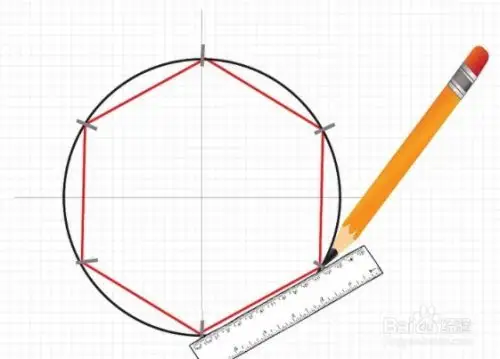 用尺子和铅笔画一个直线段,将每个顶点与最近的顶点连接起来.