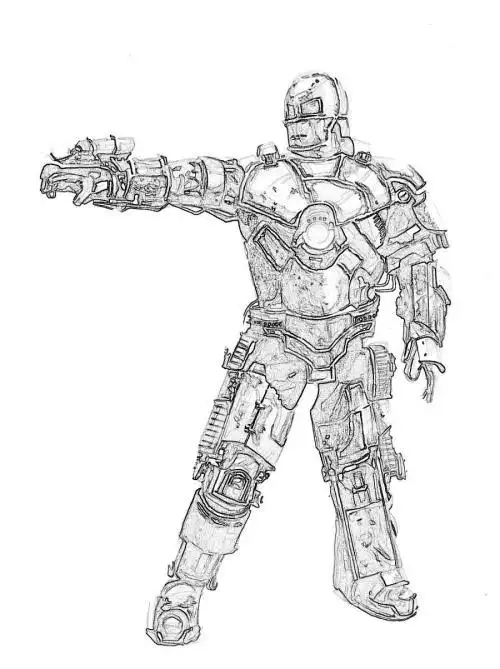 钢铁侠简笔画动漫