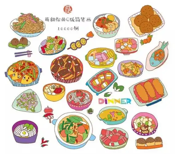 美食食物手帐q版素材by飞乐鸟侵删