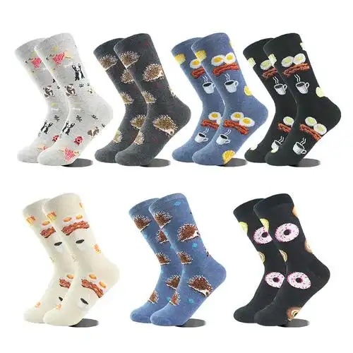 外贸款新款鸡蛋火腿狗袜子 创意女袜棉袜中性袜亚马逊速卖通-阿里巴巴