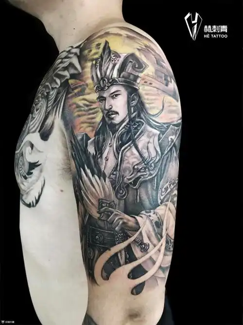 诸葛亮_纹身图案手稿图片_马赫的纹身作品集