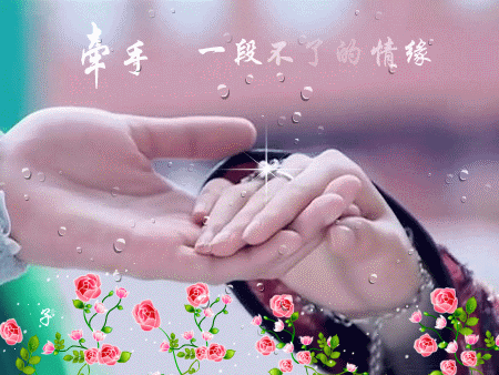 钻戒牵手玫瑰花牵手一段不了的情缘gif动图_动态图_表情包下载_soogif